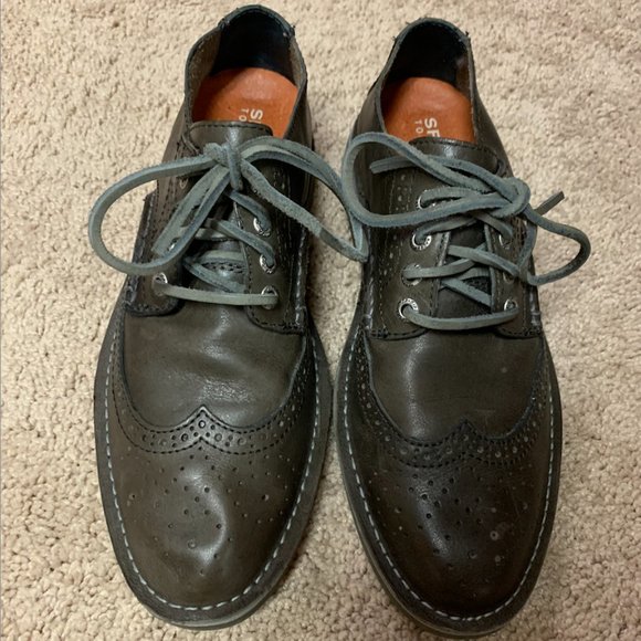 Sperry Men\'s Dark Grey Brogues/Oxfords